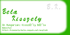 bela kisszely business card